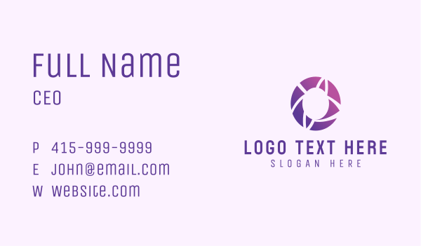 Modern Purple Letter O Business Card Design Image Preview