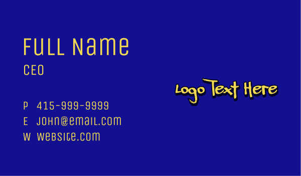 Skater Graffiti Wordmark Business Card Design Image Preview