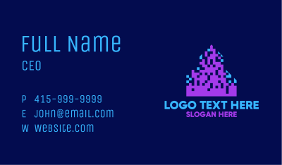 Pixel City Skyline Business Card Image Preview