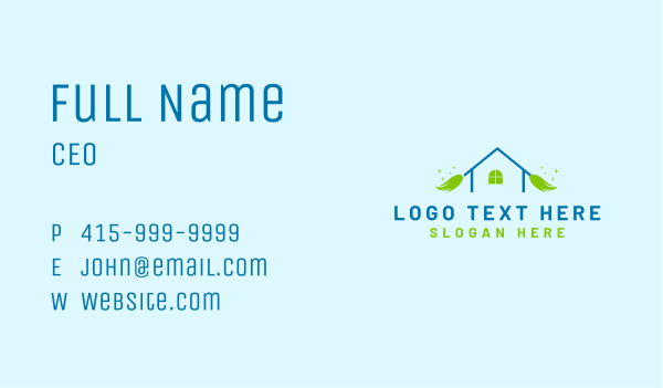 Home Broom Cleaner Business Card Design Image Preview