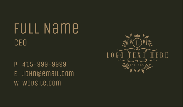 Deluxe Designer Boutique Business Card Design Image Preview