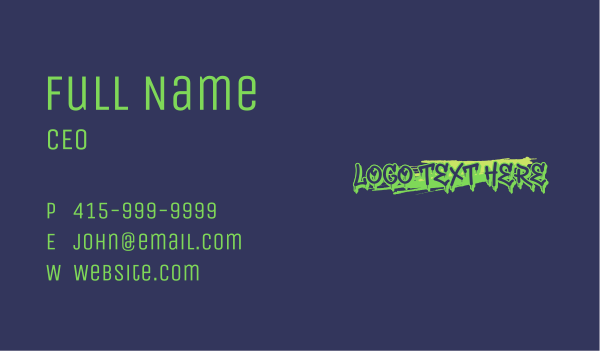 Graffiti Spray Paint Mural Business Card Design Image Preview