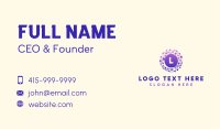 Purple Neural Letter Business Card Image Preview