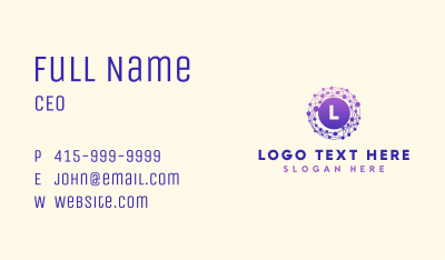 Purple Neural Letter Business Card Image Preview