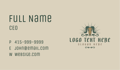 Goat Skull Saloon Business Card Image Preview