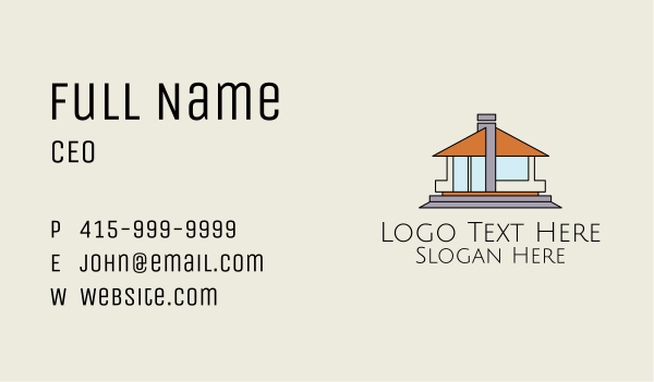 Bungalow House Property  Business Card Design Image Preview