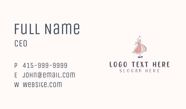 Dressmaker Fashion Boutique Business Card Design Image Preview