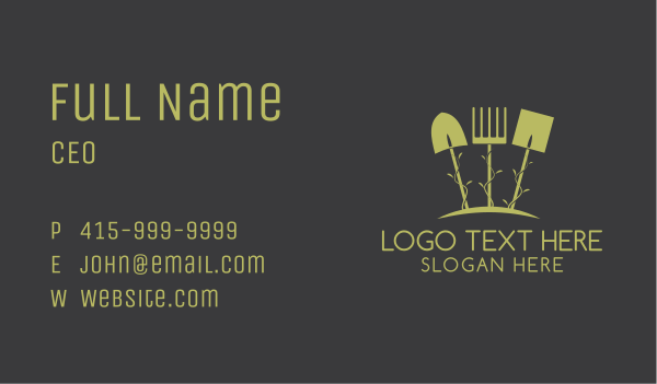 Gardening Tools  Business Card Design Image Preview