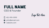 Feminine Brand Wordmark Business Card Image Preview