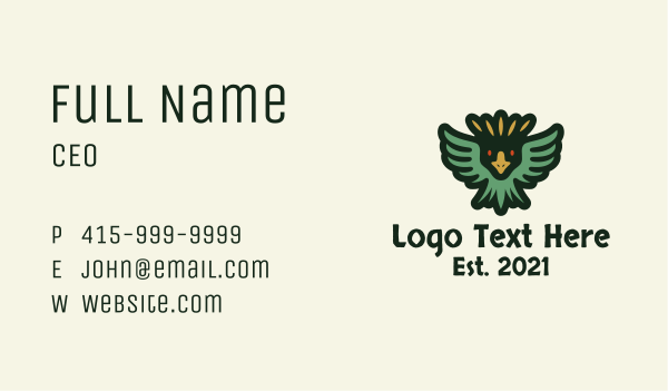 Quetzal Aztec Bird Business Card Design Image Preview