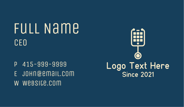 Mobile Phone Stethoscope Business Card Design Image Preview