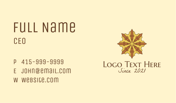 Ethnic Tribal Centerpiece  Business Card Design Image Preview