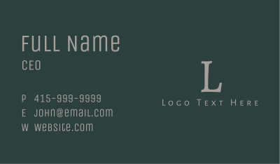 Classy Business Lettermark Business Card Image Preview