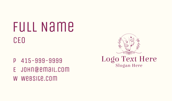 Floral Nail Salon  Business Card Design Image Preview