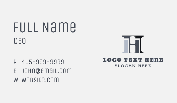 Legal Firm Corporation Letter H Business Card Design Image Preview