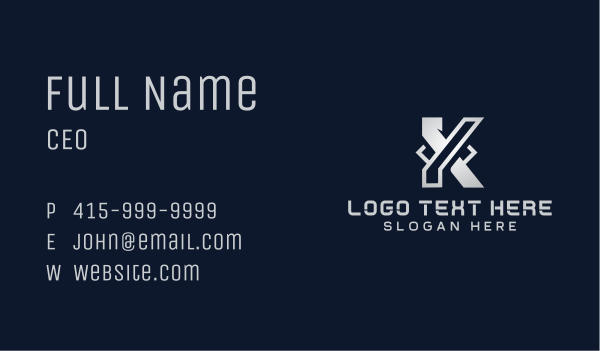 Premium Quality Letter K Business Card Design Image Preview