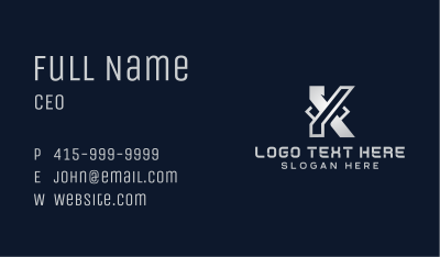 Premium Quality Letter K Business Card Image Preview