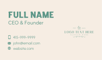 Dainty Floral Wordmark Business Card Image Preview