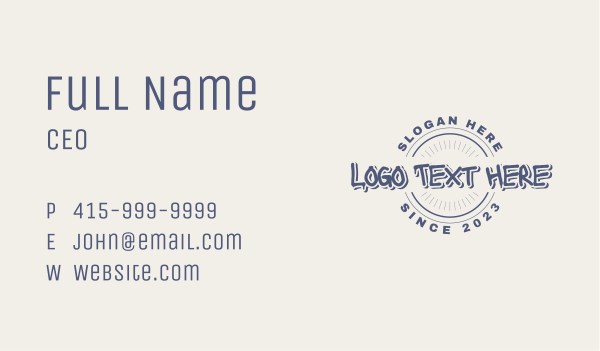 Urban Casual Business Business Card Design Image Preview