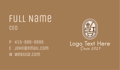 Coffee Shop Library Business Card Image Preview