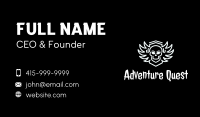 Skull Wing Emblem Business Card Design