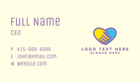 Hand Heart Support Business Card Image Preview