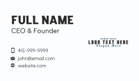 Classic Business Brand Wordmark Business Card Design