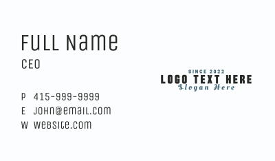 Classic Business Brand Wordmark Business Card Image Preview