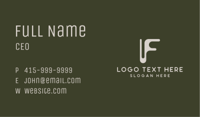 Generic Brand Letter F Business Card Image Preview