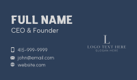 Elegant Serif Lettermark Business Card Preview