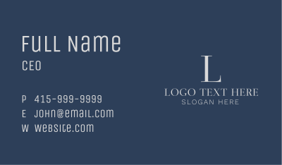Elegant Serif Lettermark Business Card Image Preview