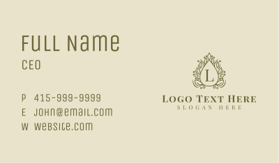 Wreath Foliage Lettermark Business Card Image Preview