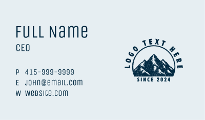 Summit Mountain Hiker Business Card Image Preview