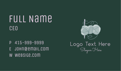 Wool Crochet Hook Business Card Image Preview