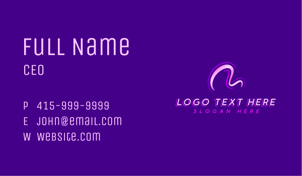 Creative Wave Letter M Business Card Design Image Preview