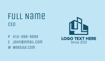 Geometric Villa House  Business Card Image Preview