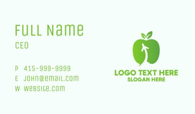 Green Apple Jetplane Business Card Image Preview