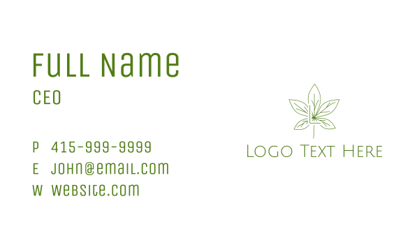 Minimalist Leaf Letter Business Card Design Image Preview