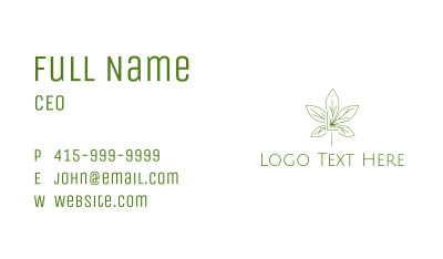 Minimalist Leaf Letter Business Card Image Preview