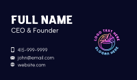 Neon Cocktail Beverage Business Card Design