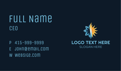 Heating Cooling Company Business Card