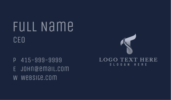 Elegant Studio Letter T Business Card Design Image Preview