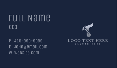 Elegant Studio Letter T Business Card Image Preview