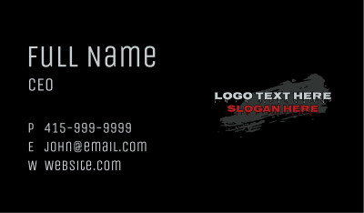 Horror Drip Wordmark Business Card Image Preview