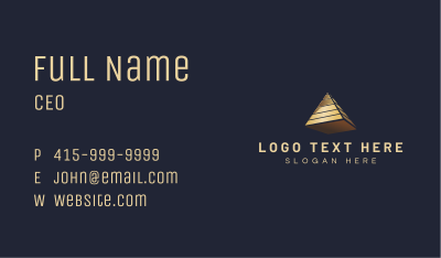 3D Pyramid Financing Business Card Image Preview