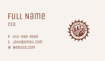 House Saw Blade Carpentry Business Card Image Preview