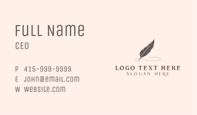 Blog Writer Stationery Business Card Image Preview