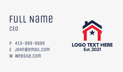 American House  Business Card Image Preview