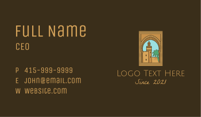 Koutoubia Mosque Business Card Image Preview