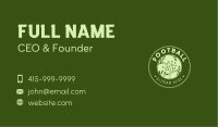 Green Flower Emblem  Business Card Image Preview